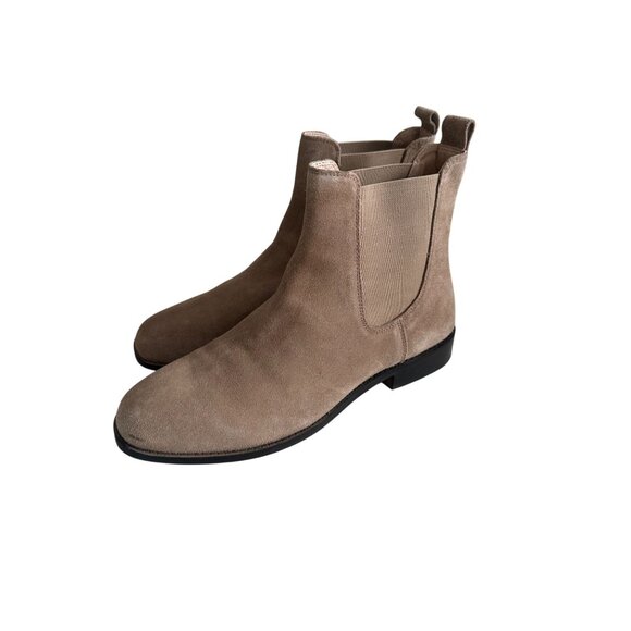 FIND. Tan Suede Flat Ankle Boots Size 8.5 / 39 - Picture 6 of 8